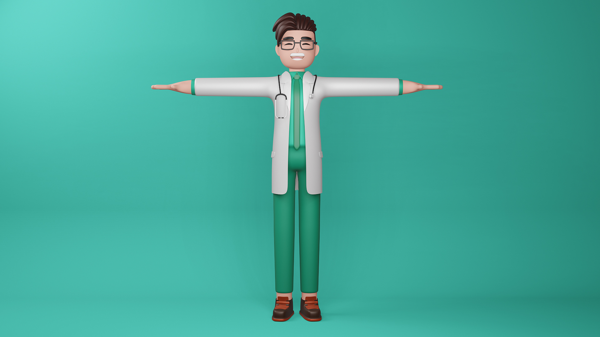 3D Doctor Full Body Cartoon Characters Model - TurboSquid 1726171