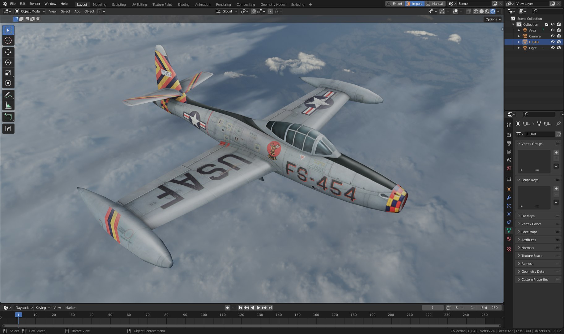The F-84B Thunderjet  Hand painted game model 3D model https://p.turbosquid.com/ts-thumb/d4/ID73bZ/8C/11/png/1729942816/1920x1080/fit_q87/6998335476c864c5107f8dbf4e865871e443014b/11.jpg