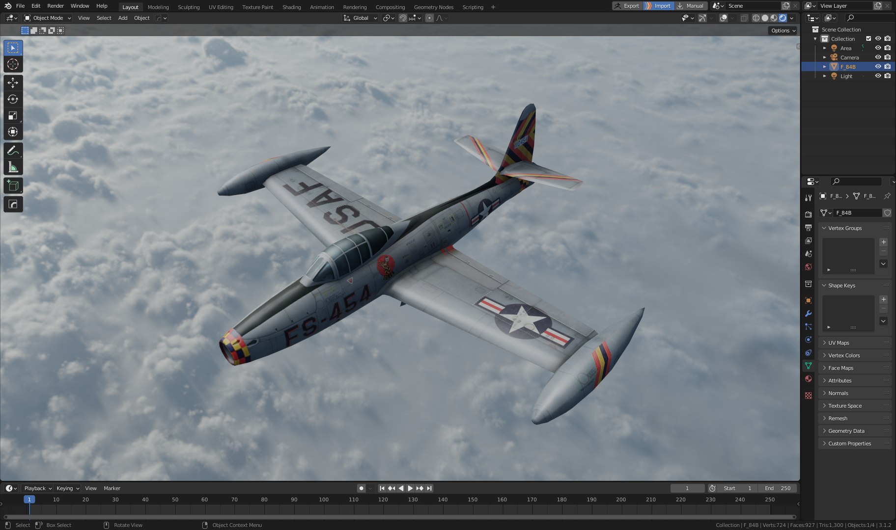The F-84B Thunderjet  Hand painted game model 3D model https://p.turbosquid.com/ts-thumb/d4/ID73bZ/XJ/10/png/1729942816/1920x1080/fit_q87/28d8acad746be9d70d05f277746a0f40d3a70509/10.jpg