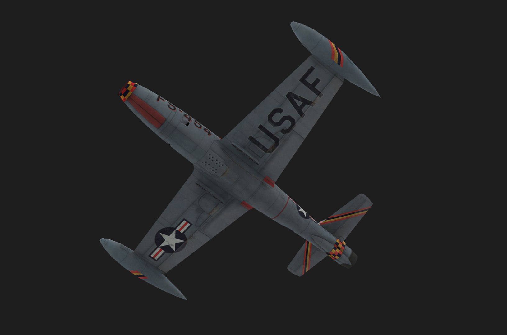The F-84B Thunderjet  Hand painted game model 3D model https://p.turbosquid.com/ts-thumb/d4/ID73bZ/pg/4/png/1729942825/1920x1080/fit_q87/7d119a7a2e3c75d678b1ff19df776dcdc1abf6e7/4.jpg
