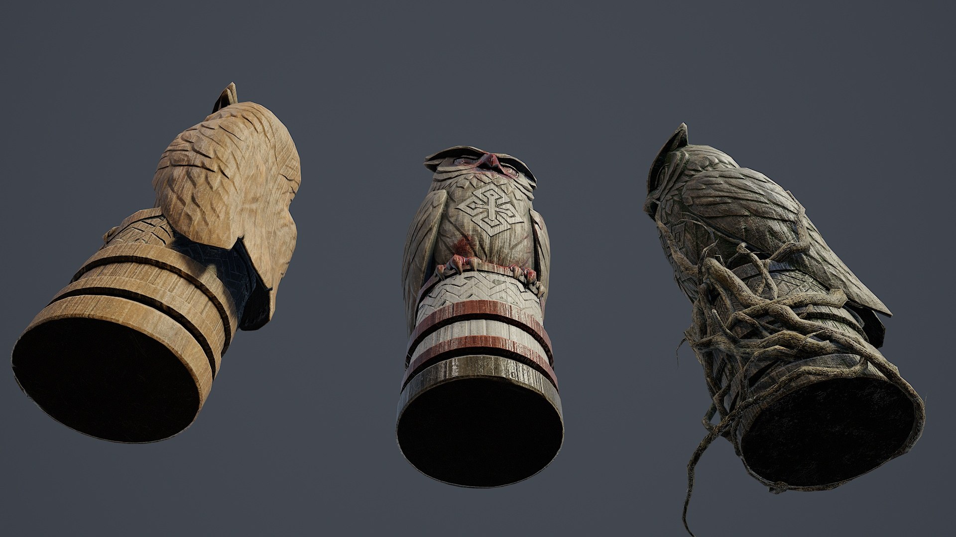 3D Totem Pole Owl PBR model https://p.turbosquid.com/ts-thumb/d4/RMJtSN/Qq/owl__camera1_005/jpg/1764379025/1920x1080/fit_q87/32bd8e315857e9a80e09ee43db9059c2c5287ec7/owl__camera1_005.jpg