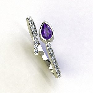 Snake diamond ring