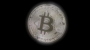 3D Bitcoin cryptocurrency
