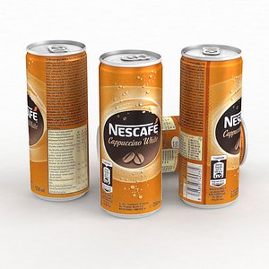 Beverage Can Coffee Nescafe Cappuccino White 250ml 2021 3D