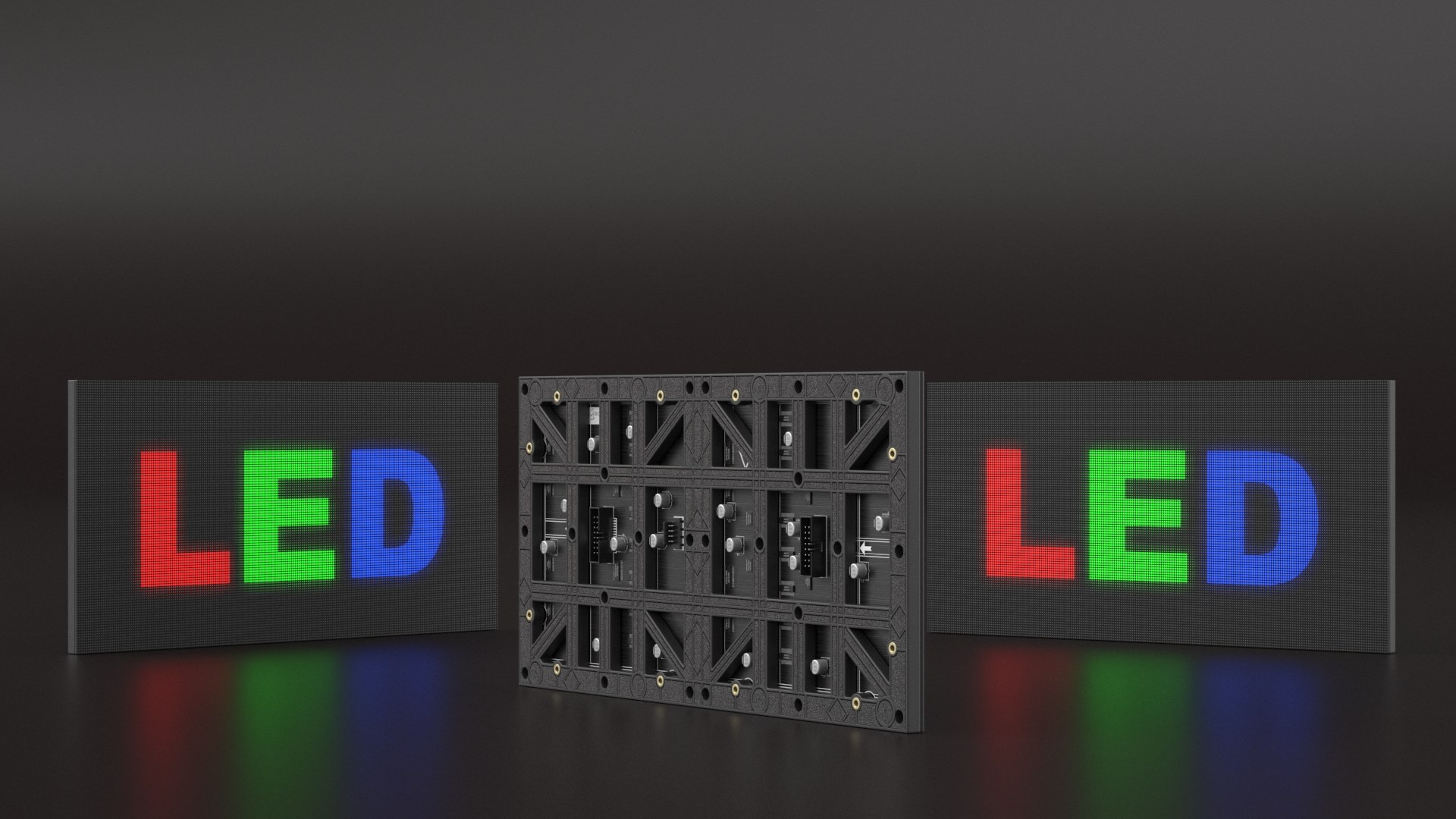 Indoor LED Display Module With Letters 3D - TurboSquid 2284095