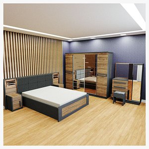 3D Bedroom furniture Set
