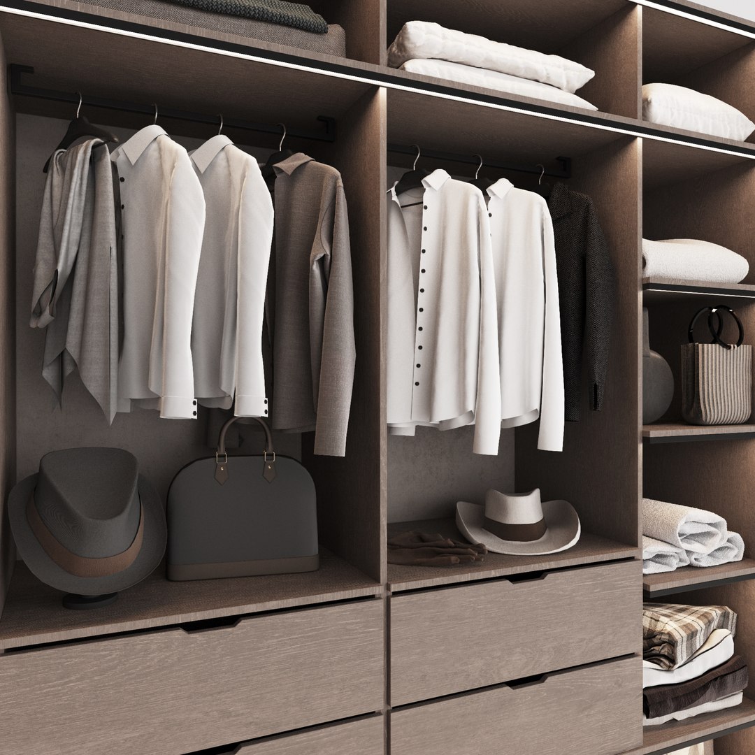 Wardrobe With Filling 3D Model - TurboSquid 2072275