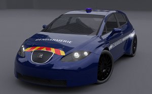3D model Gendarmerie Police Seat Leon