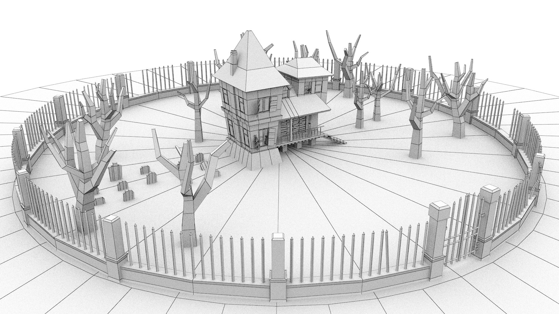 3d haunted house