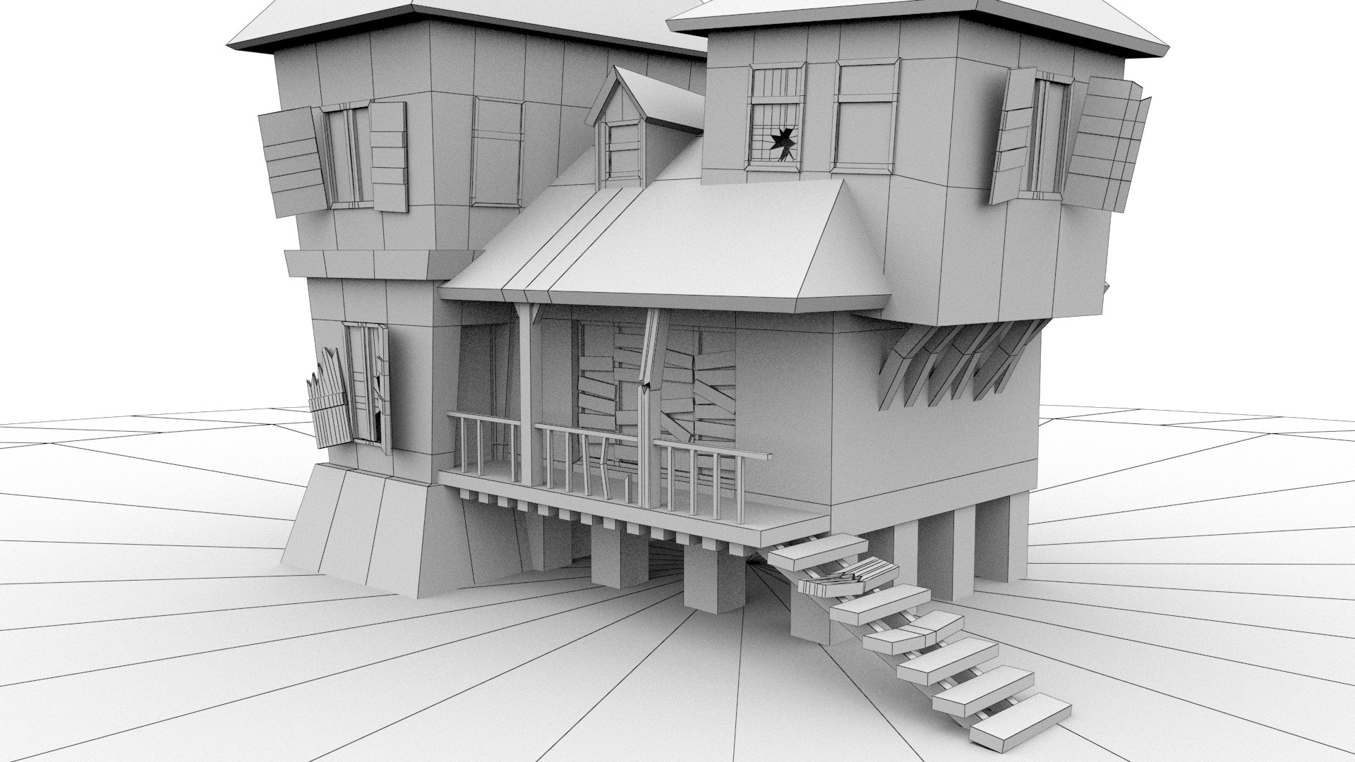 3d haunted house