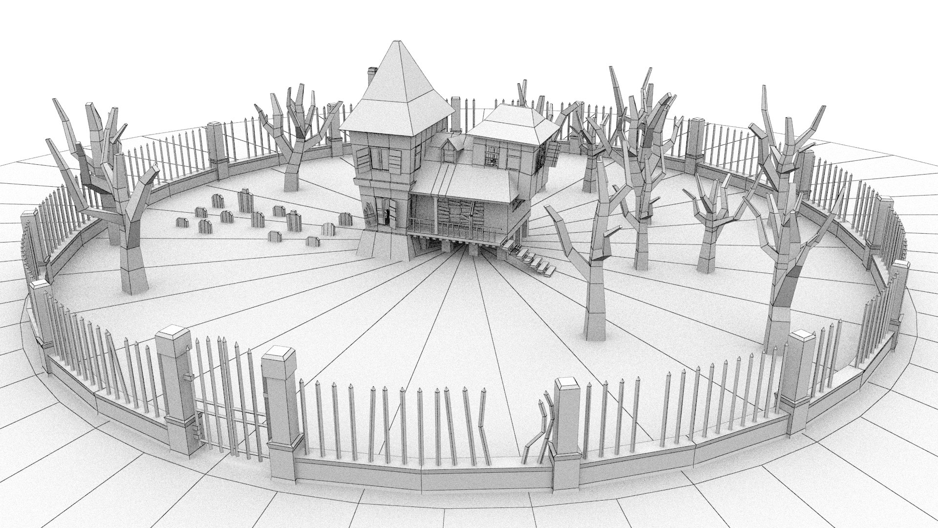 3d haunted house