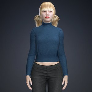 3D Realistic Asian Woman
