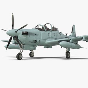 A-29 Super Tucano Attack Aircraft 3D