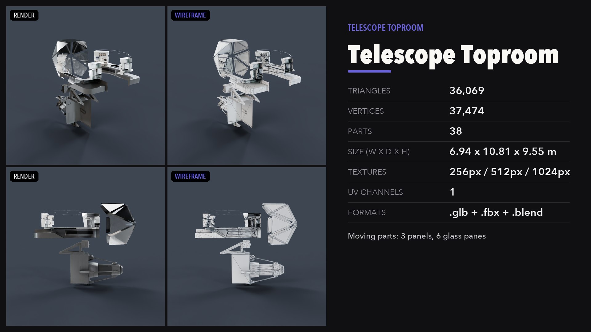 Telescope Toproom 3D model https://p.turbosquid.com/ts-thumb/d4/rFHyqV/Ef/07_preview/png/1791681910/1920x1080/fit_q87/6b7c3bba93906b5262eff6a7790e90412ebedf23/07_preview.jpg