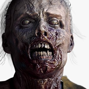 Zombie Man PBR Rigged Character Unreal Model