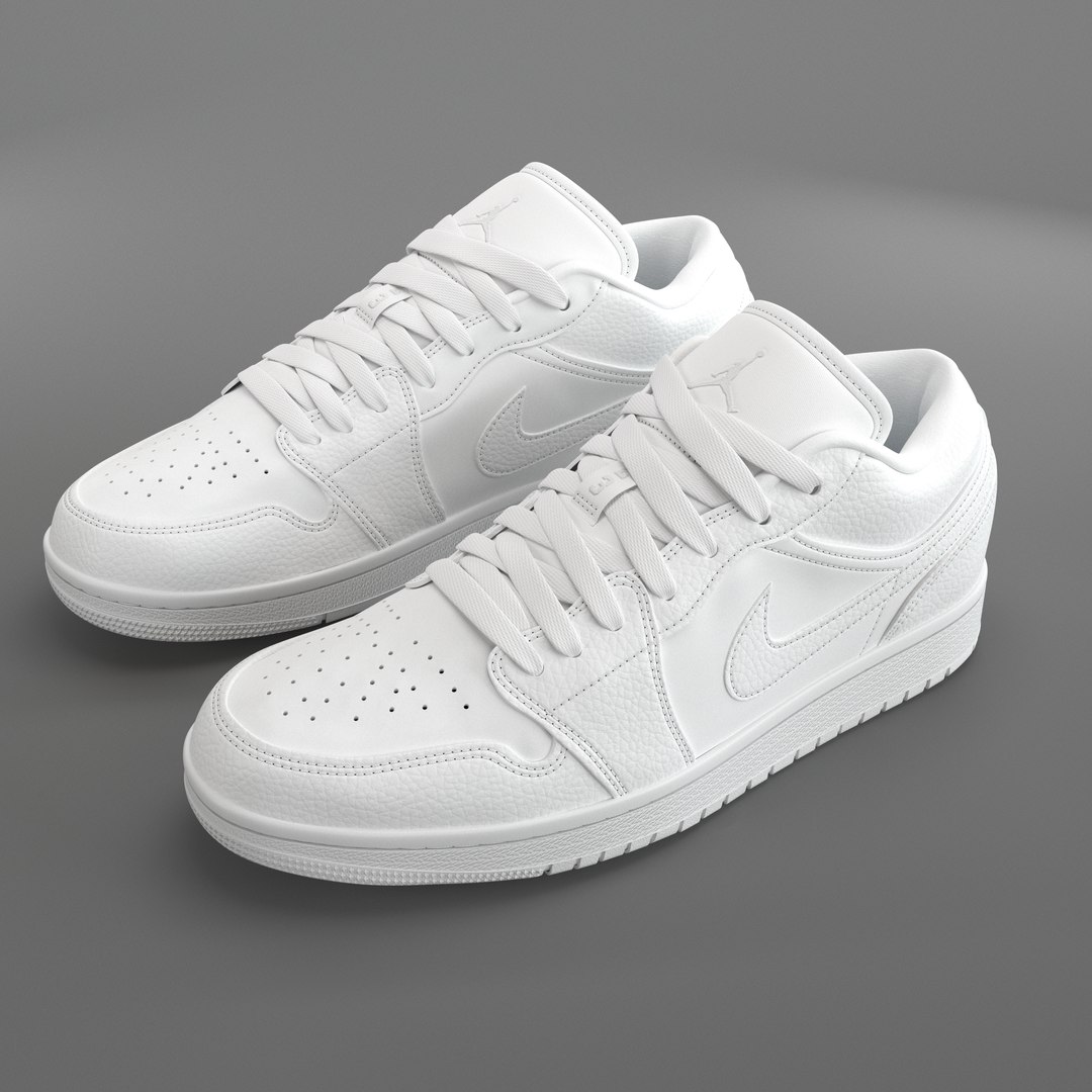 3D Jordan 1 Low White PBR Model - TurboSquid 1862671