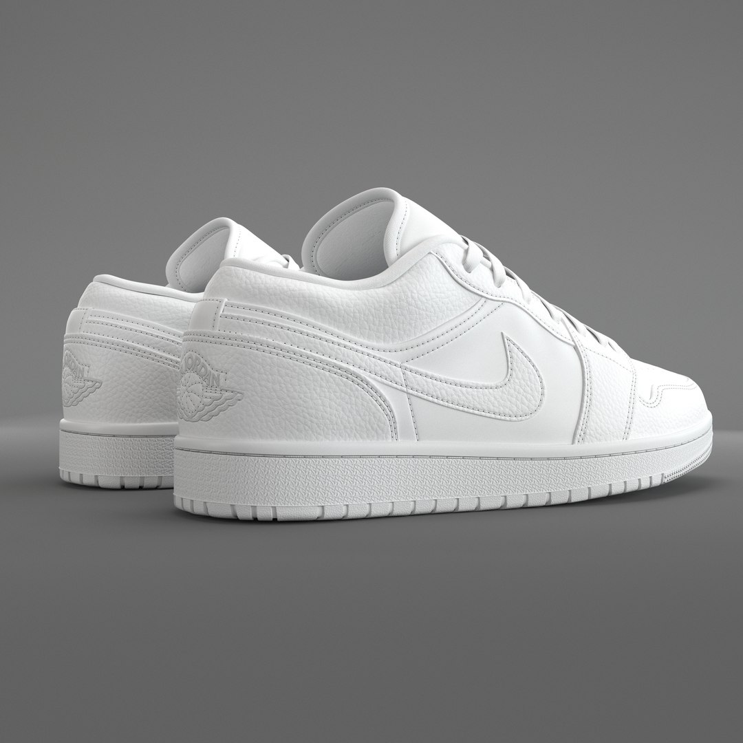 3D Jordan 1 Low White PBR Model - TurboSquid 1862671