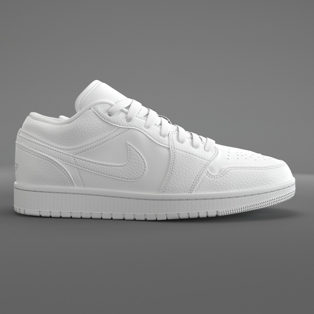 3D Jordan 1 Low White PBR Model - TurboSquid 1862671