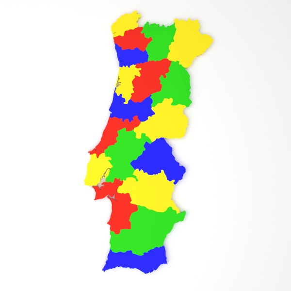 Mapa detalhado do país em Portugal Modelo 3D $30 - .max .fbx .obj - Free3D