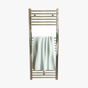 3D Towel on Drying rack  Rail - 3D Asset