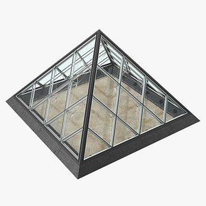3D small glass pyramid