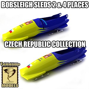 3d bobsleigh sled - czech model