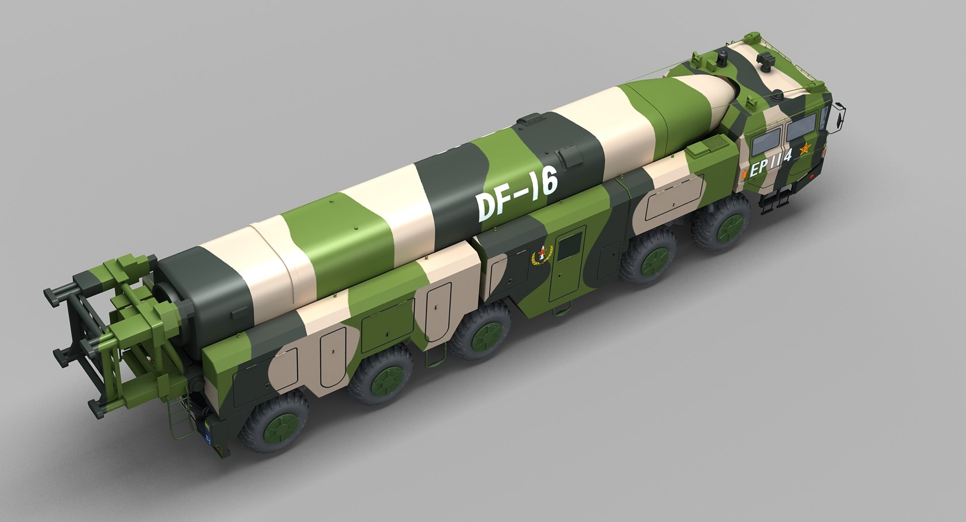 Chinese Df-16 Missile 3D Model - TurboSquid 1387486