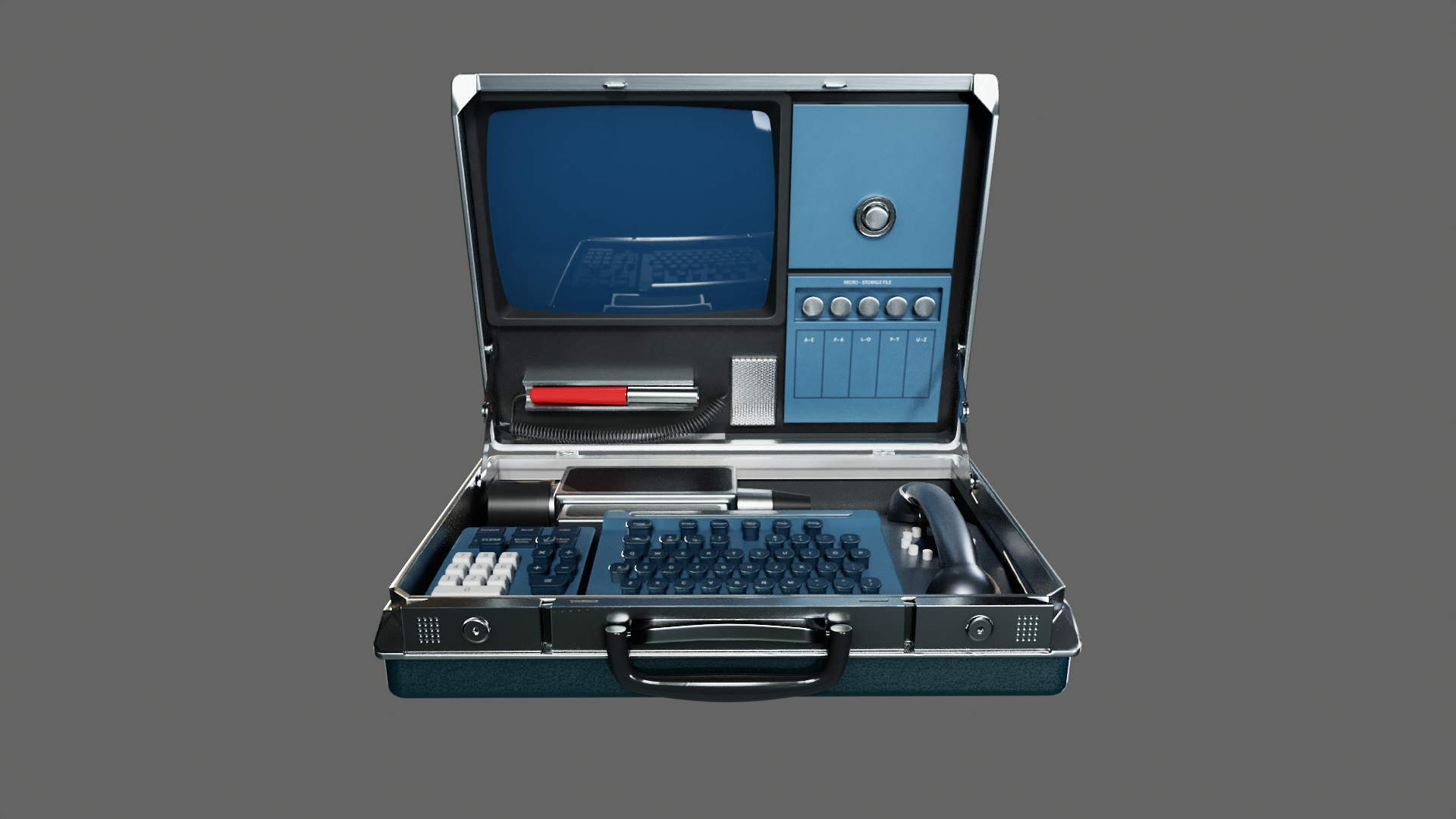 3D Retro Futuristic Briefcase Computer TurboSquid 2102077