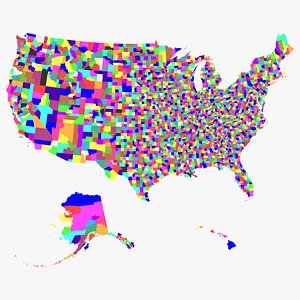 3d model of united states counties