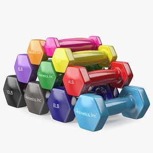 3D Vinyl Dumbbell Set