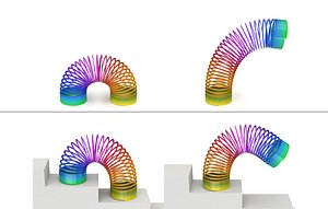 Animated Slinky Toy 3D model