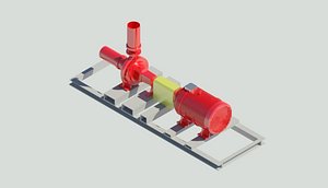 Electric Pump Detailed Revit Family MEP Ready