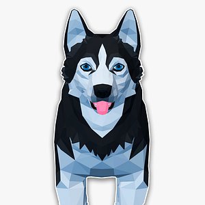 LowPoly Dog - Husky