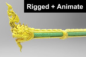 3D thai naga rigging model