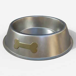 3D Metal Dog Bowl model