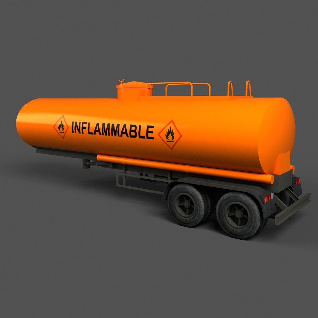 3d model oil tank trailer