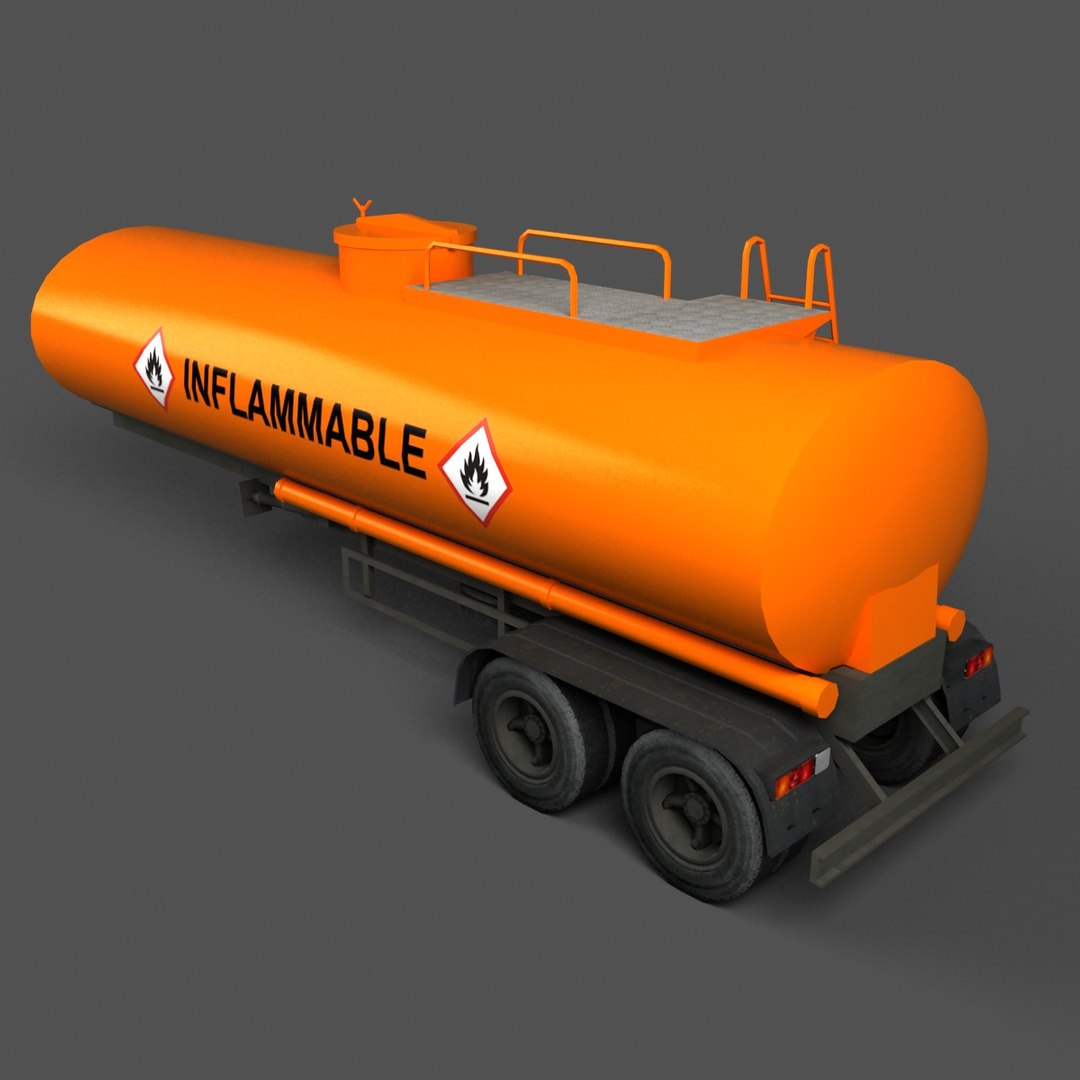 3d model oil tank trailer