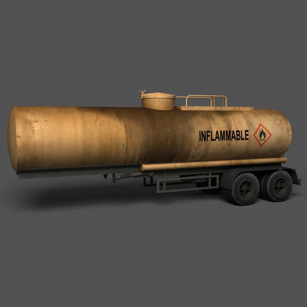 3d model oil tank trailer