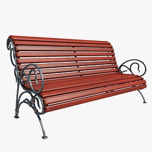 park bench 3d max