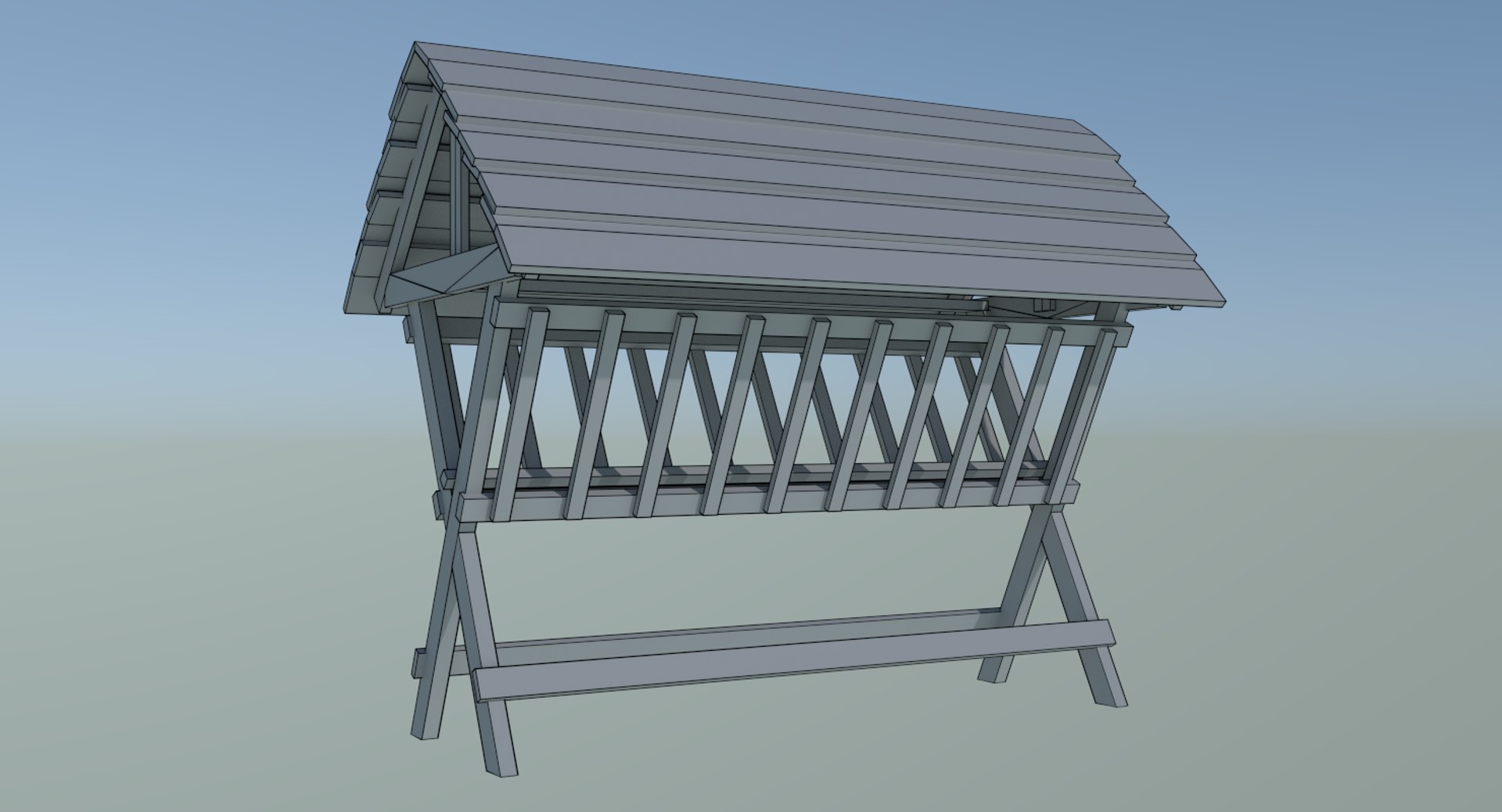 3d Farm Feeding Rack Model