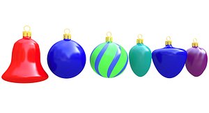 chrismas balls 3d obj
