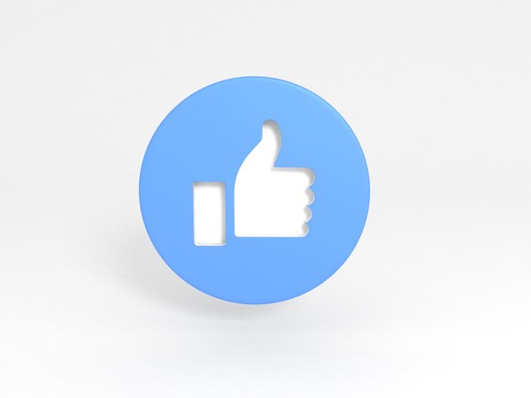facebook icon 3D model