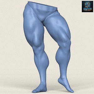 Muscular Man Leg Pose 05 model