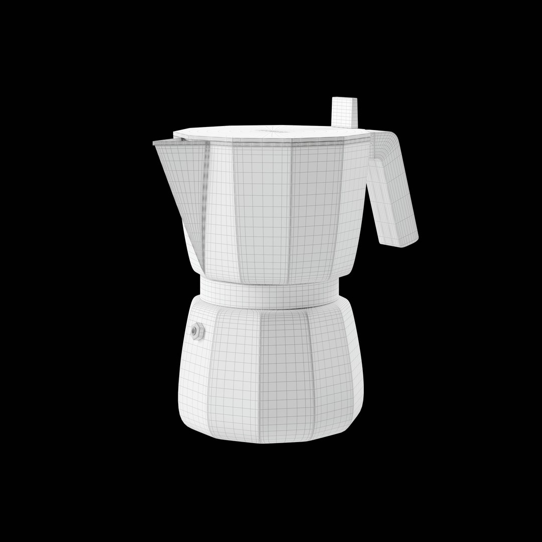 Moka Coffee Maker By ALESSI 3D Model TurboSquid 2005171