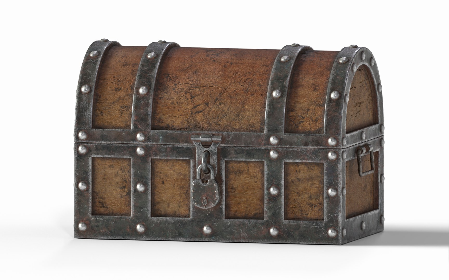 3D Model Realistic Old Treasure Chest - TurboSquid 1433667