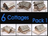 Cottage Collection, Interiors, Low Poly
