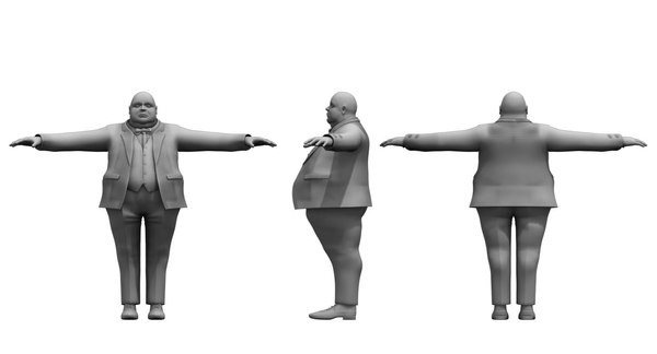 dwarf boss man 3D model