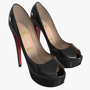 3D Christian Louboutin Women Shoes model