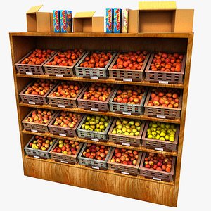 Store Fruit Stand Apple Display