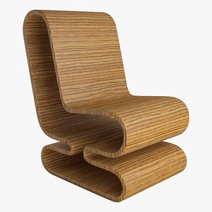 wood chair 3D